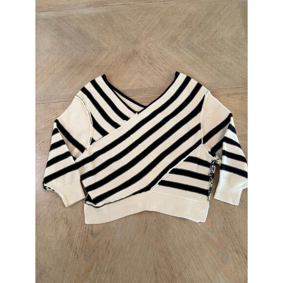 Free People We The Free Crossroads striped Pullover sweater size xs - Picture 2 of 6